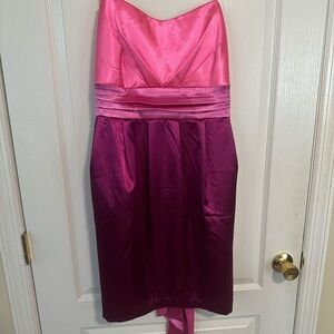Deb Pink Purple Strapless Dress Size 22 Plus Formal Party NWT Elegant New
